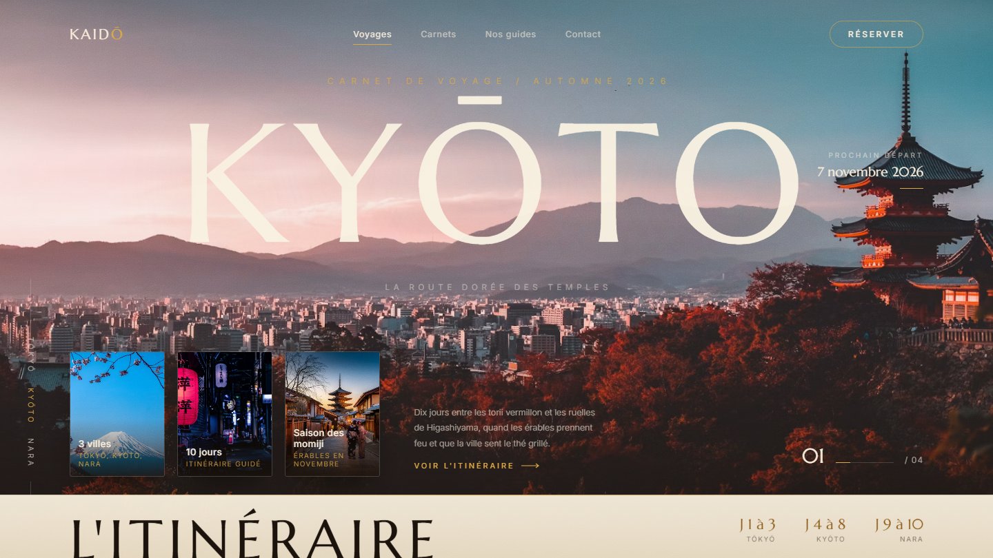 Aperçu de la démo KYŌTO, thème Voyage