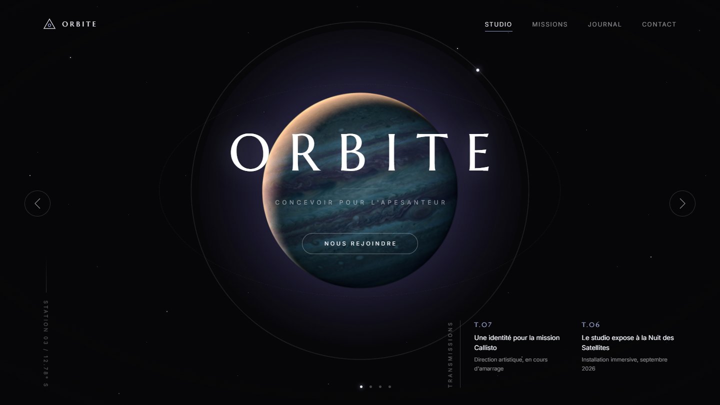 Aperçu de la démo ORBITE, thème Futuriste