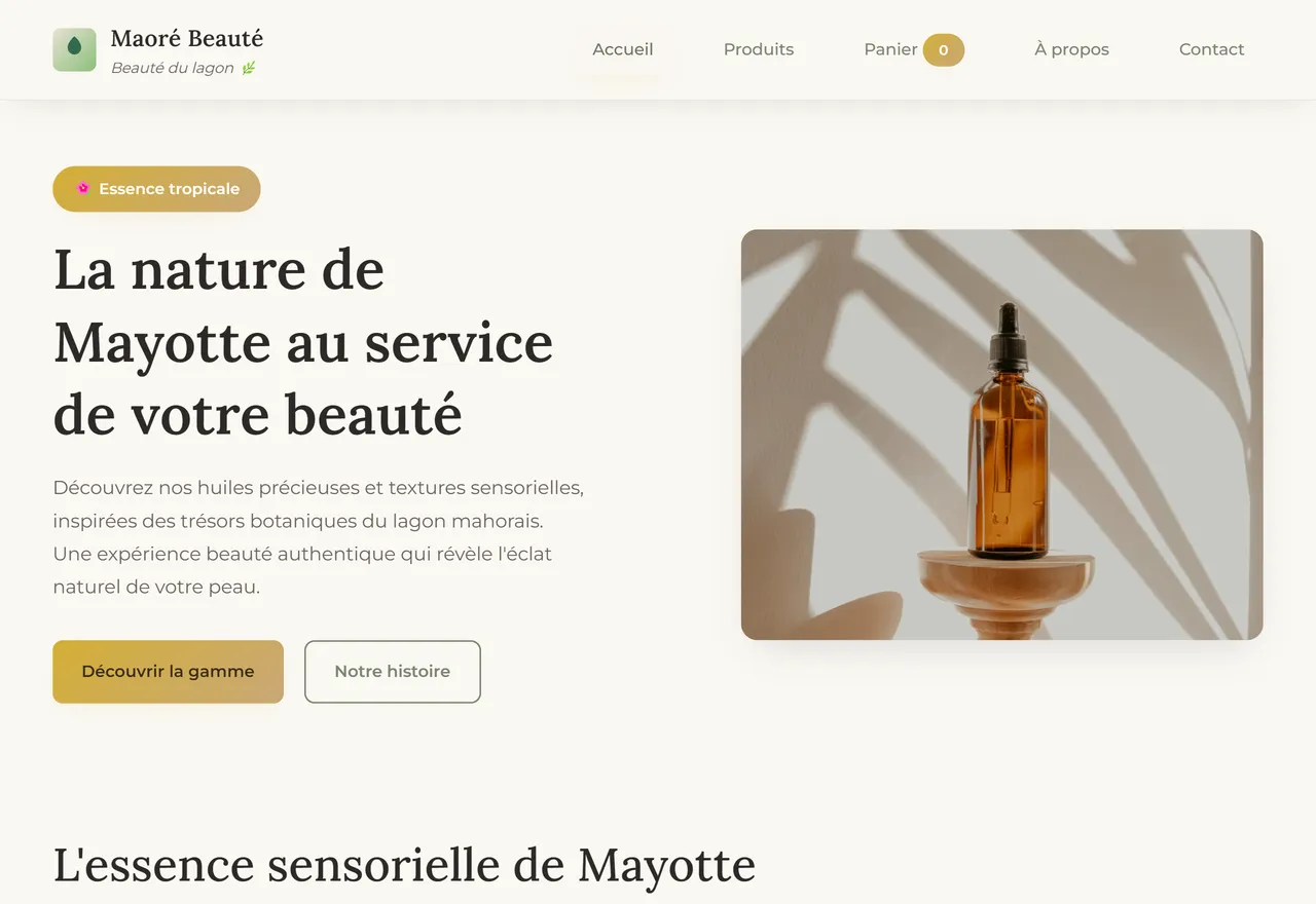 Aperçu du modèle E-boutique cosmetique