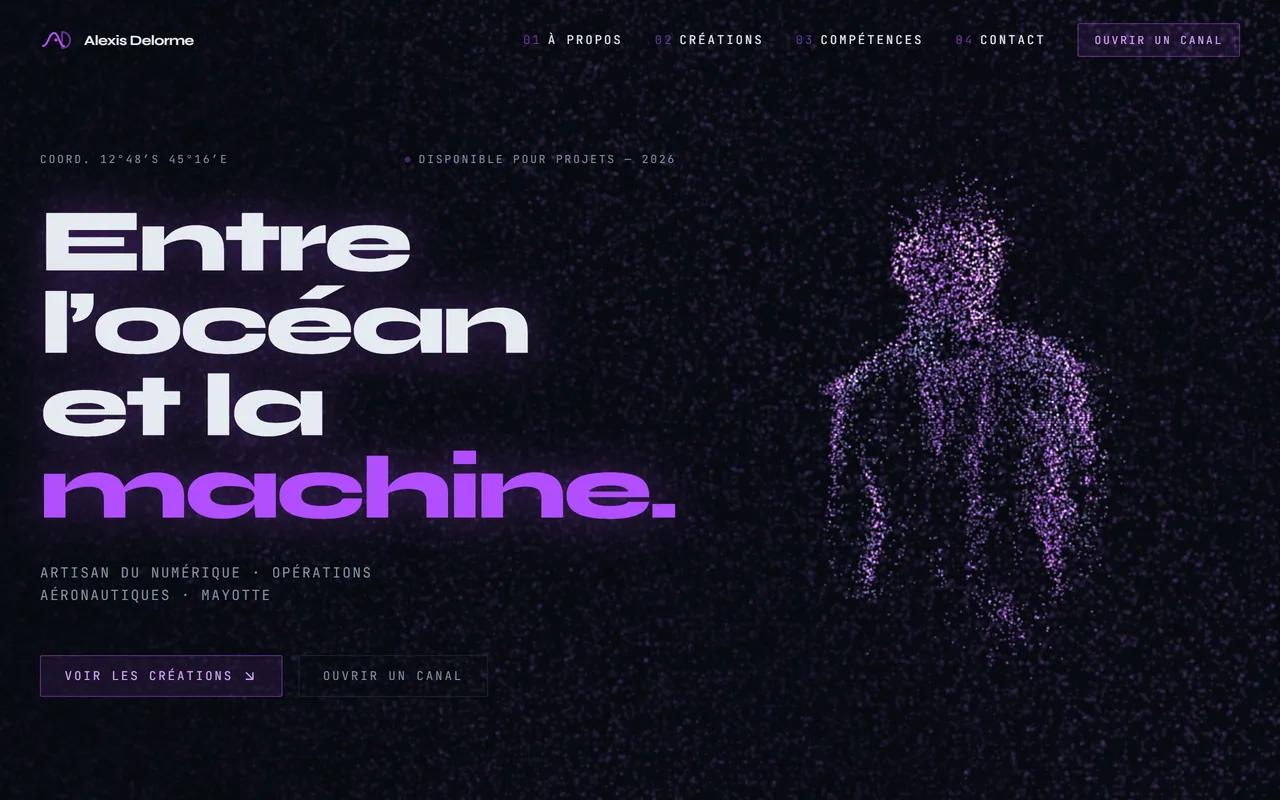 Aperçu du site Alexis Delorme — Portfolio