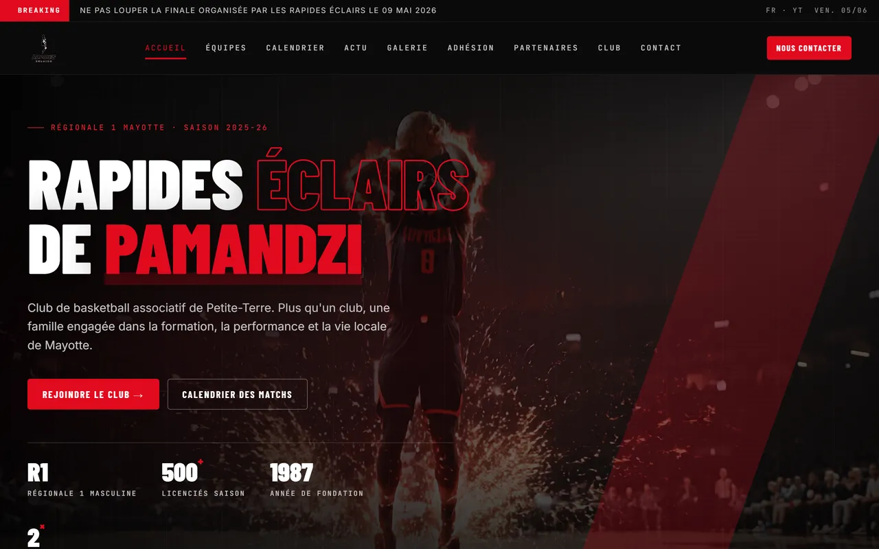Aperçu du site Rapides Éclairs Pamandzi