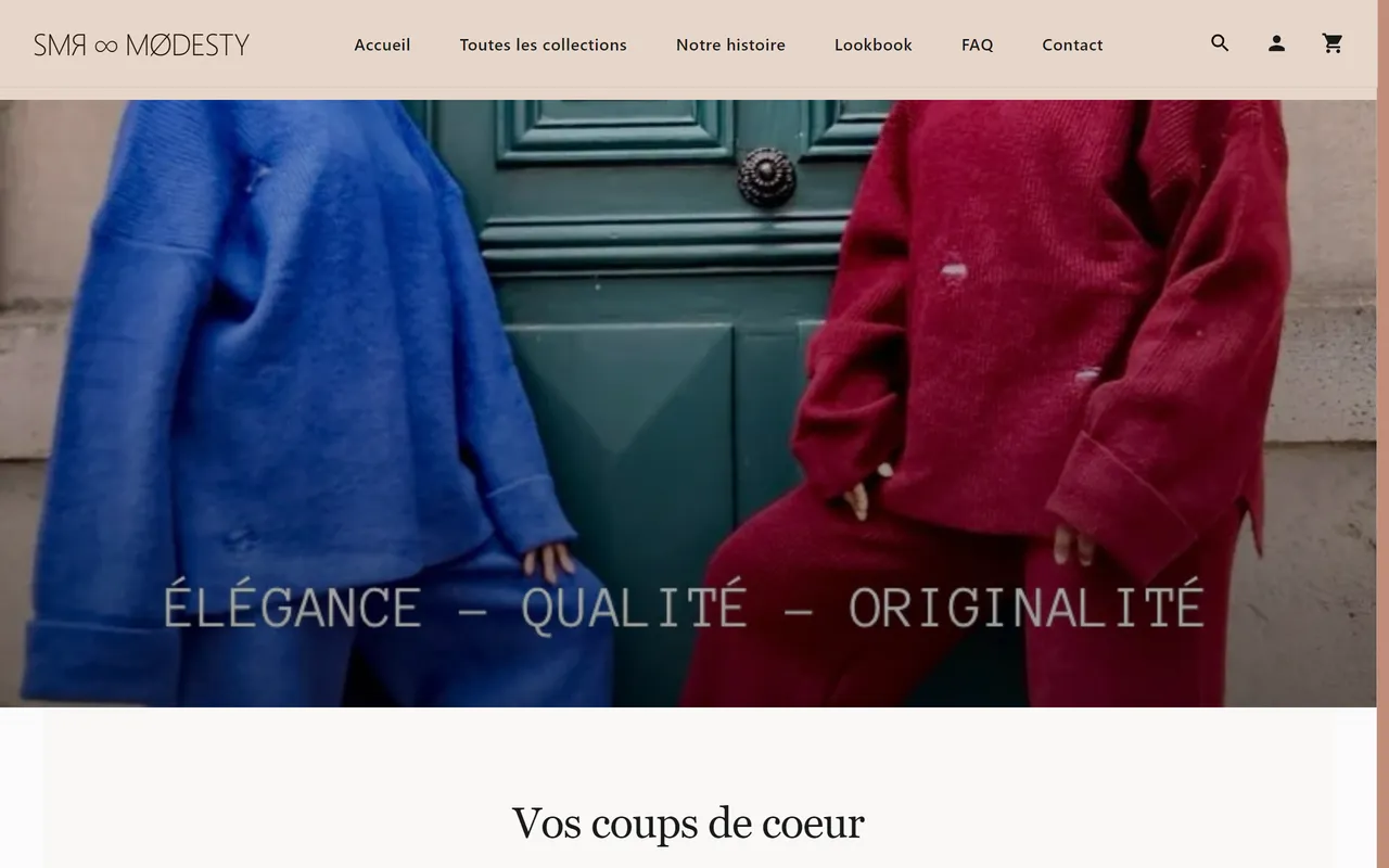 Aperçu du site SMR Modesty
